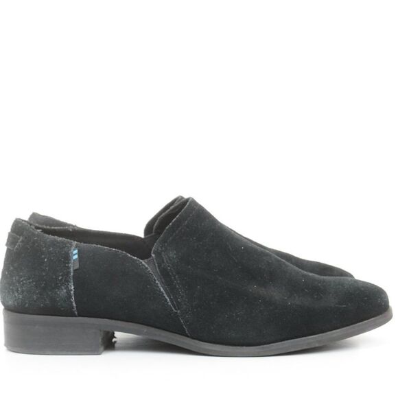 TOMS Black Suede Slip On Loafer Bootie Women's Size 9 - Picture 3 of 5